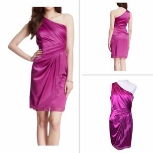 Vince Camuto Womens 12 Purple Plum Bridesmaid Prom Dress One Shoulder Pleated